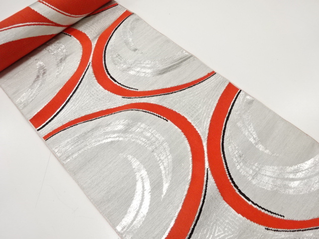 アンティーク　流水模様織り出し　八寸帯地反物